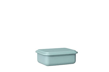 Riess, 0411-126, Vorratsbehälter mit Deckel, 15x11x5cm, Emaille, Design SERVE + STORE, SALBEIGRÜN, Gewicht 0,4kg, LBH: 15,7 x 11,7 x 5 cm im Sale